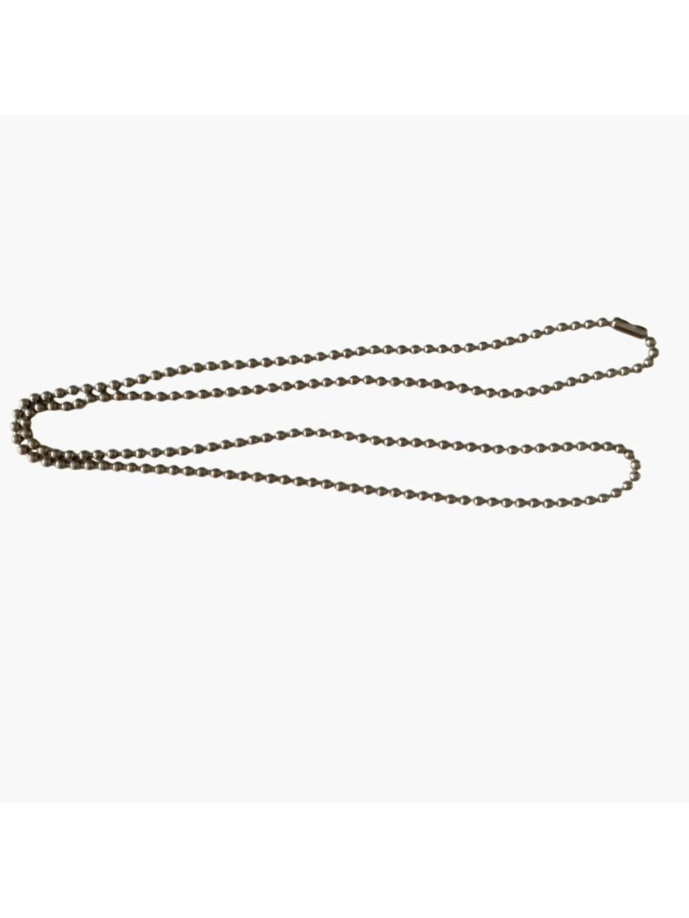 Silver Ball Chain Necklace Ball Clasp Closure 24 inch
